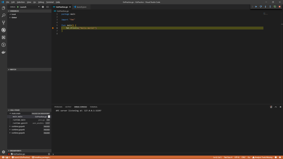 f:id:iristech:20190712171020p:plain GOデバッグ