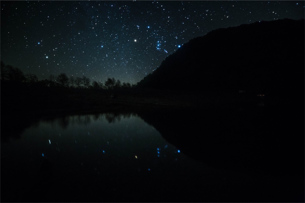 M 水面に映る星空 を３枚撮る 構図と被写体を変えて Lv Bー 星景ハンター