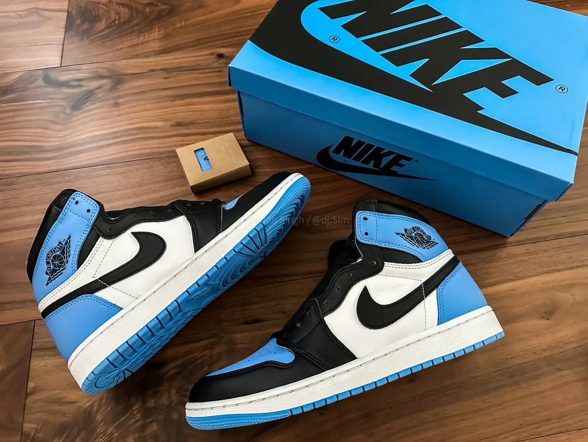 Nike Air Jordan 1 High OG University Blue/UNC Toe〔SNKRS ゲット 