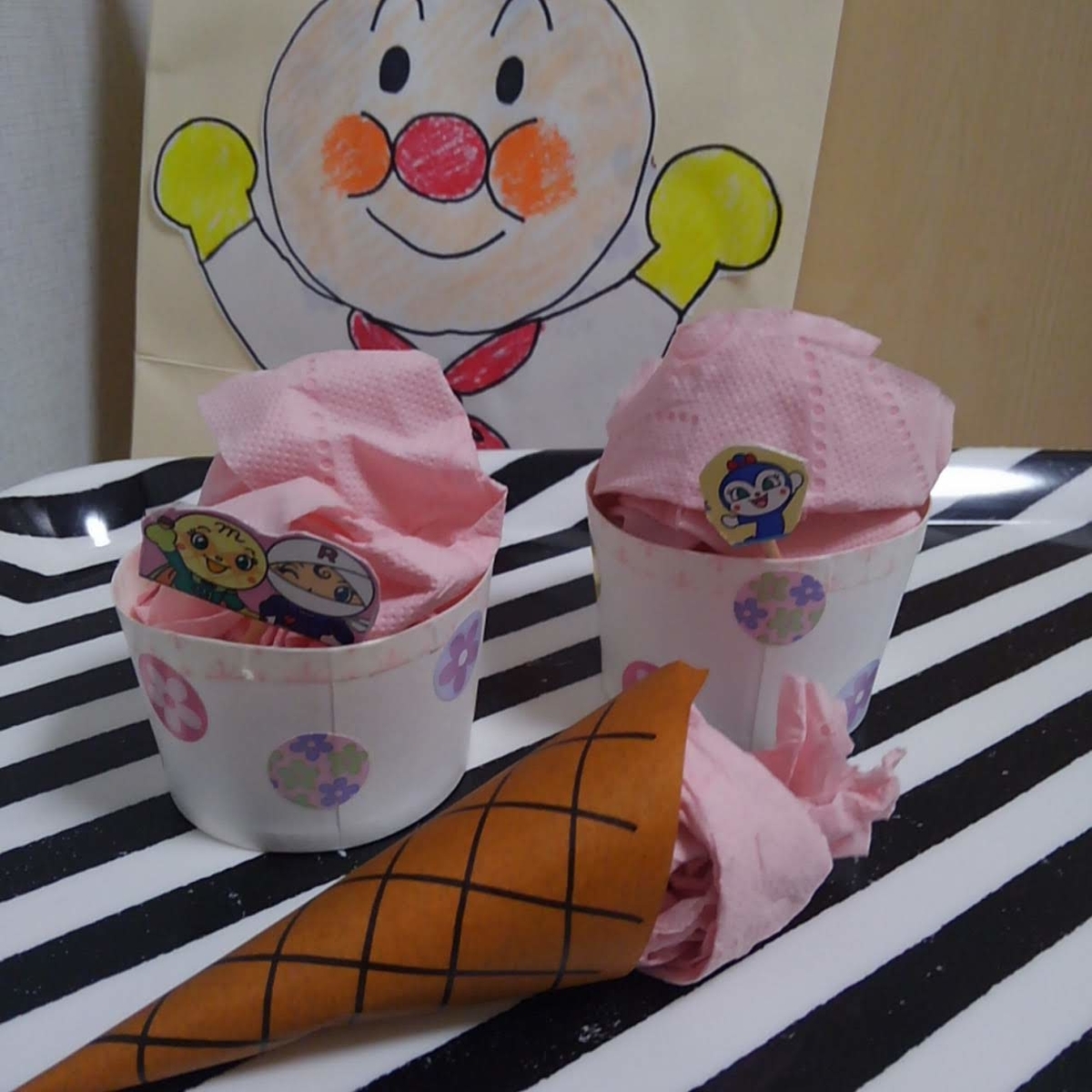 0円工作 アンパンマン 手作りソフトクリーム屋さん 材料も手間もすべてゼロ 親子で楽しく夏の おうち遊び うち遊ビギナー