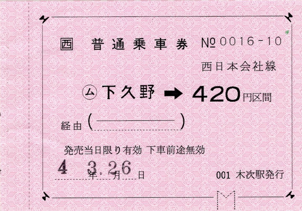 国鉄 硬券 第2ふじ 常備赤線特別急行券 発駅時刻印刷