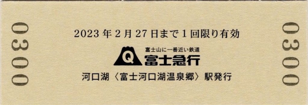 本日の切符：フジサン特急運行開始20周年記念 富士急行 長野電鉄