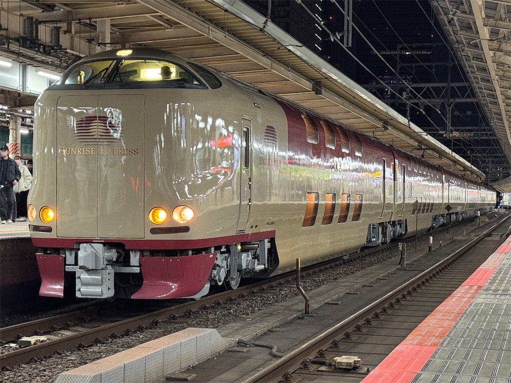 本日の使用切符：JR東海 小田原駅発行 サンライズ出雲91号 東京 