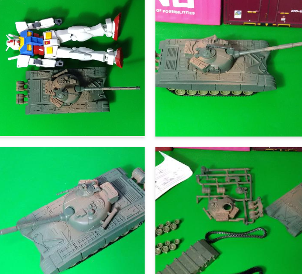 1/72スケール　ミリタリータンク各種9台セット　（ケースにキズ、割れあり） おみやげ屋で売っていた怪しい戦車のプラモデル？1/72 T72-M1 4D