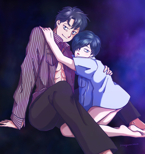 抱き合う久慈兄弟