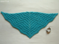 [手染め][手紡ぎ][完成＠2009]Feather and Fan Comfort Shawl