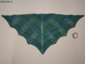 [手染め][手紡ぎ][完成＠2009]Feather and Fan Comfort Shawl