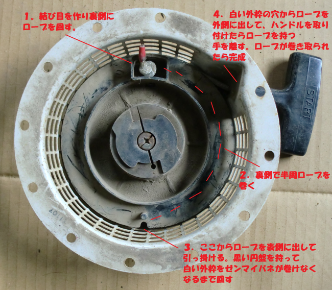 三菱 ガソリンエンジン 18 Gm181l 紐に結び目 リコイルスターター 市場 Gm181l