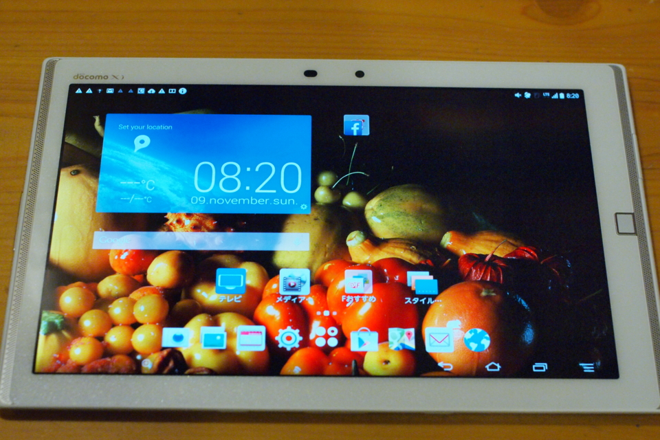 docomo タブレット F-03G