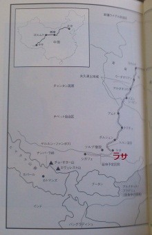 チベット 地図 ひだり