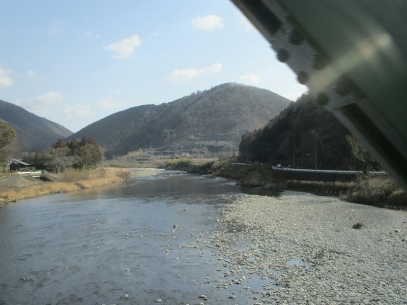 2019.3.1 (63) 樽見いきふつう - 第1根尾川鉄橋 1200-900