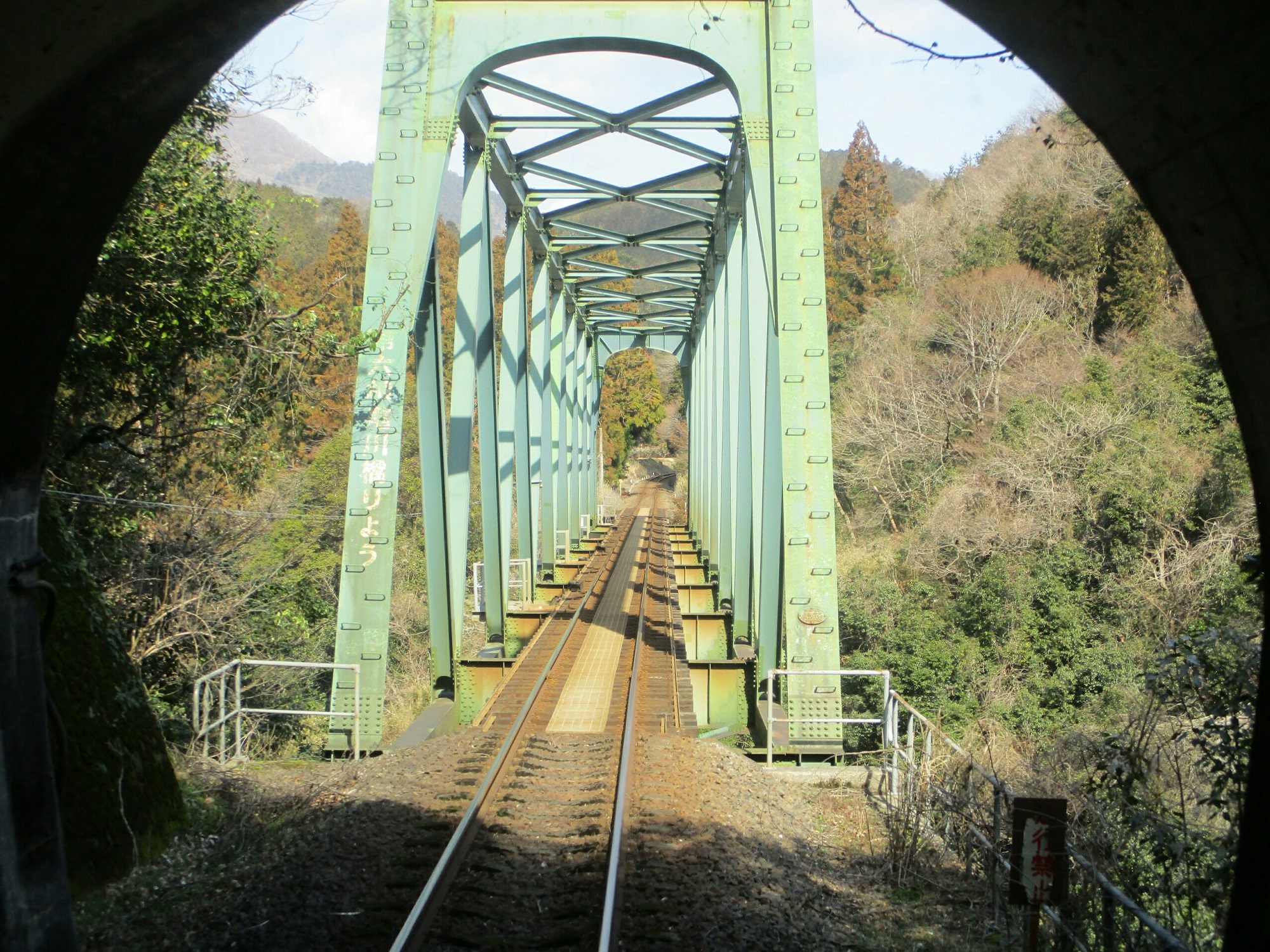 2019.3.1 (86) 樽見いきふつう - 第6根尾川鉄橋 2000-1500