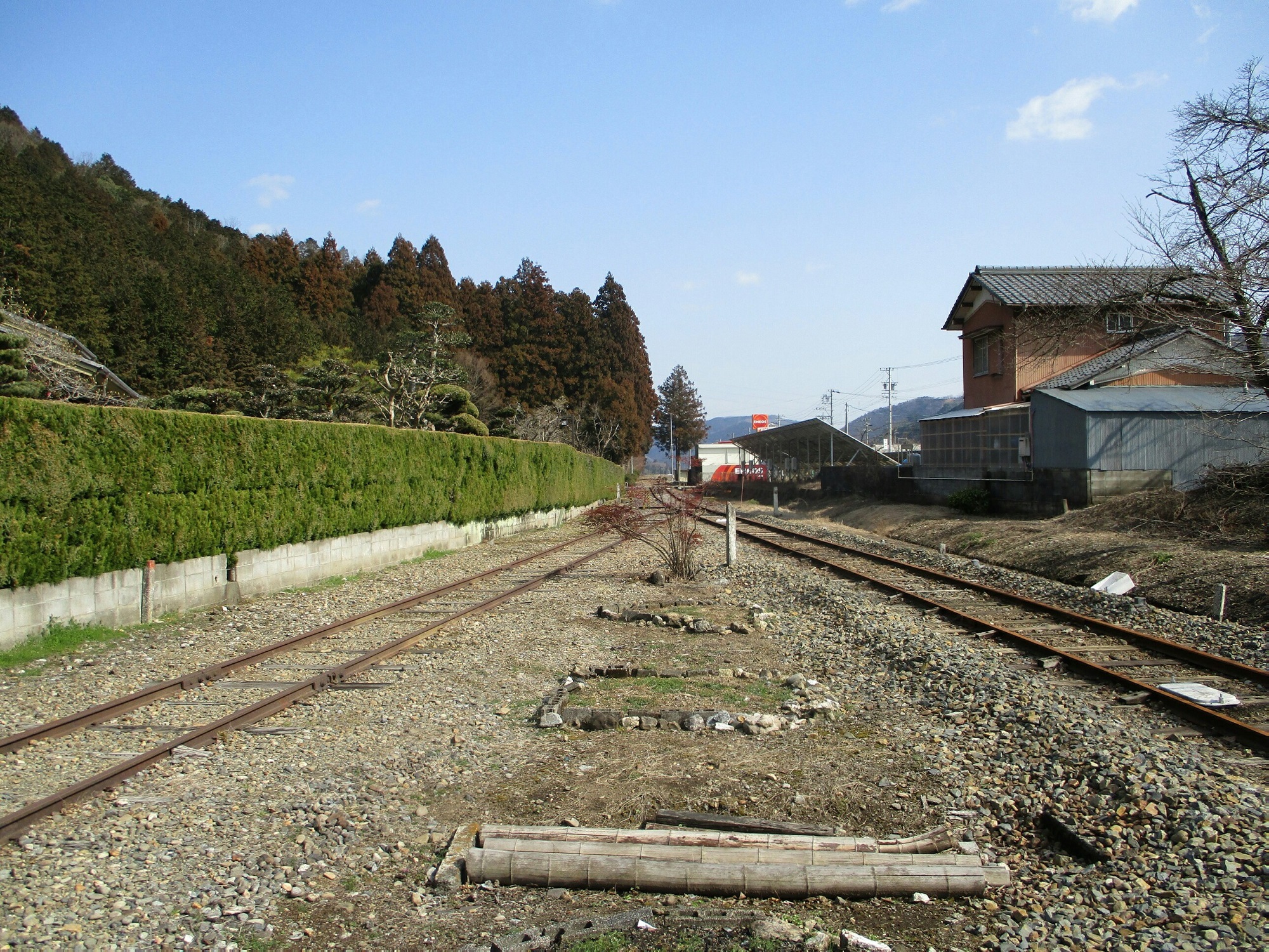 2019.3.1 (153) 旧名鉄谷汲駅 - 岐阜方面をみる 2000-1500