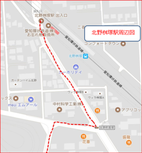 北野桝塚駅周辺図 452-489