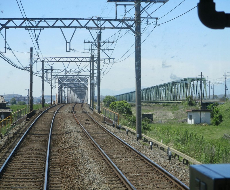 2019.5.8 (19) 松阪いき急行 - 木曽川鉄橋 1630-1350