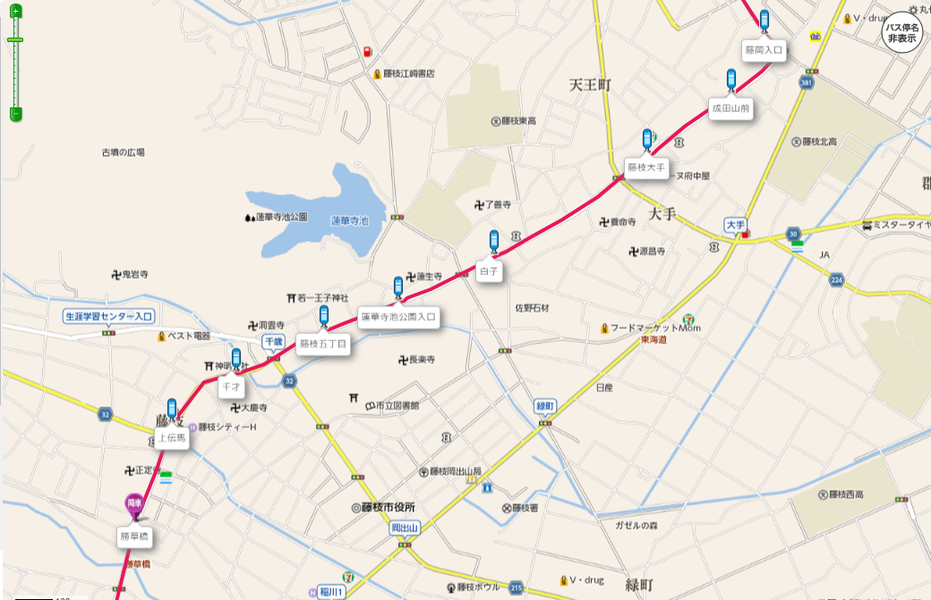 2020.1.21 しずてつジャストライン中部国道線 - 勝草橋から成田山前 1040-670