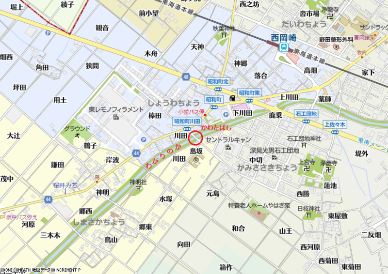 かわたばしの地図 820-580