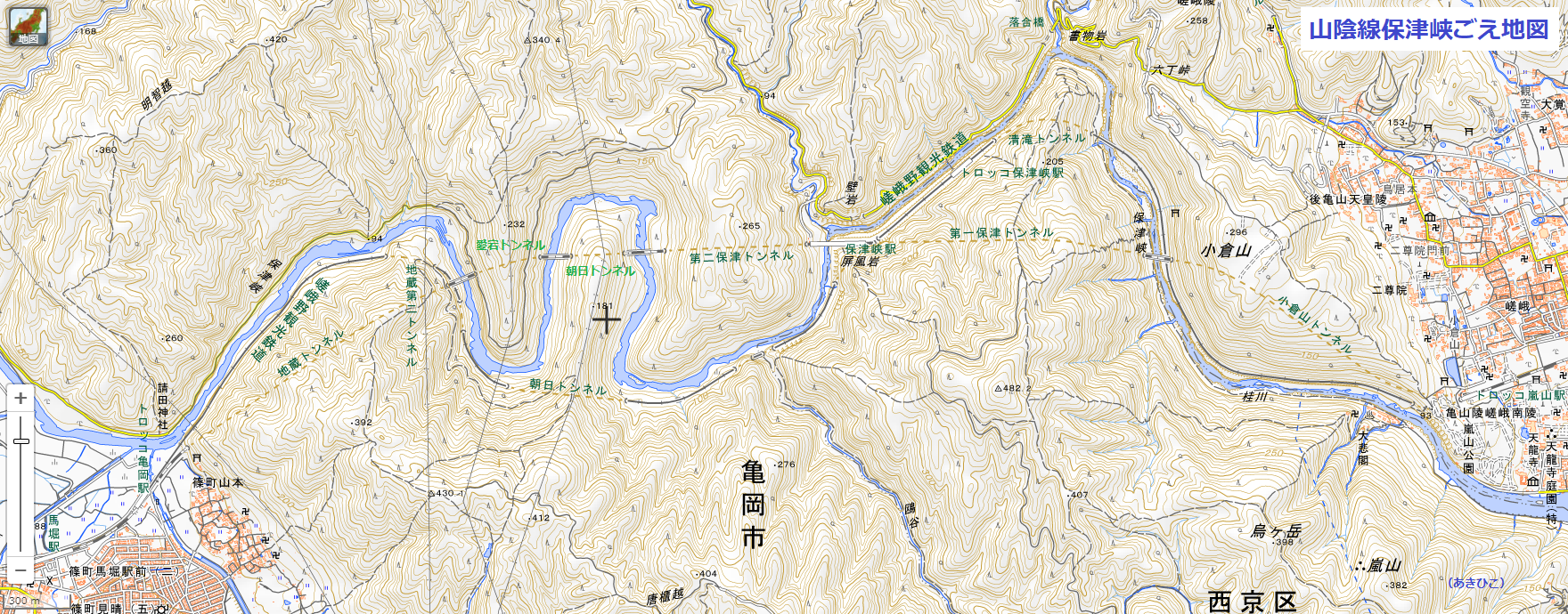 2020.9.15 山陰線保津峡ごえ地図(あきひこ) 1760-690