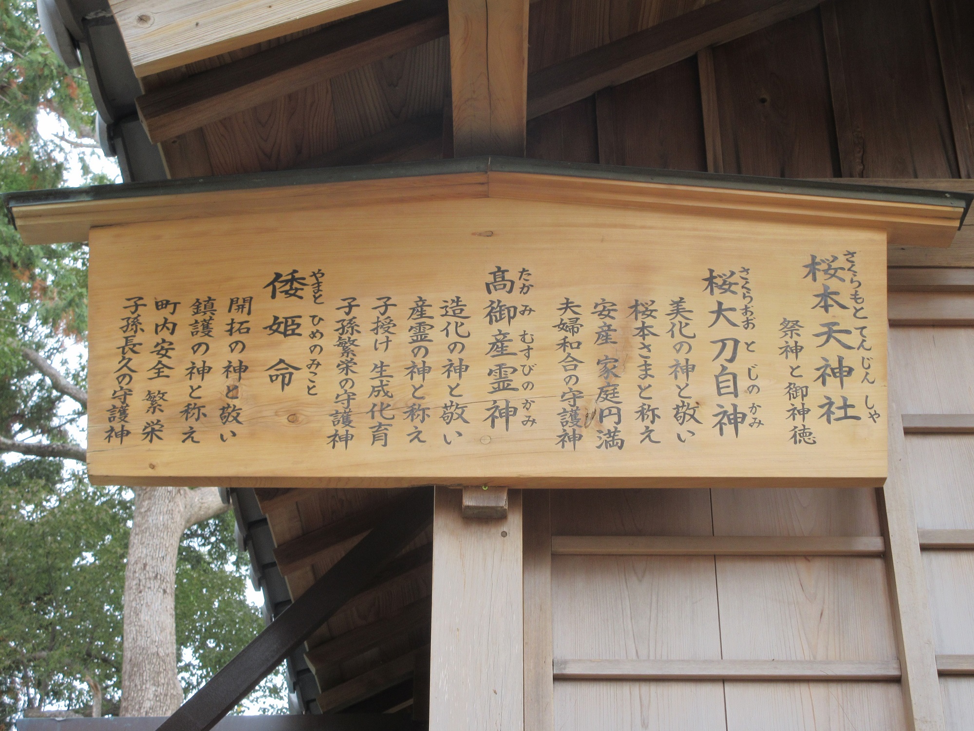 2020.11.22 (4) 桜本天神社 - 表札 2000-1500