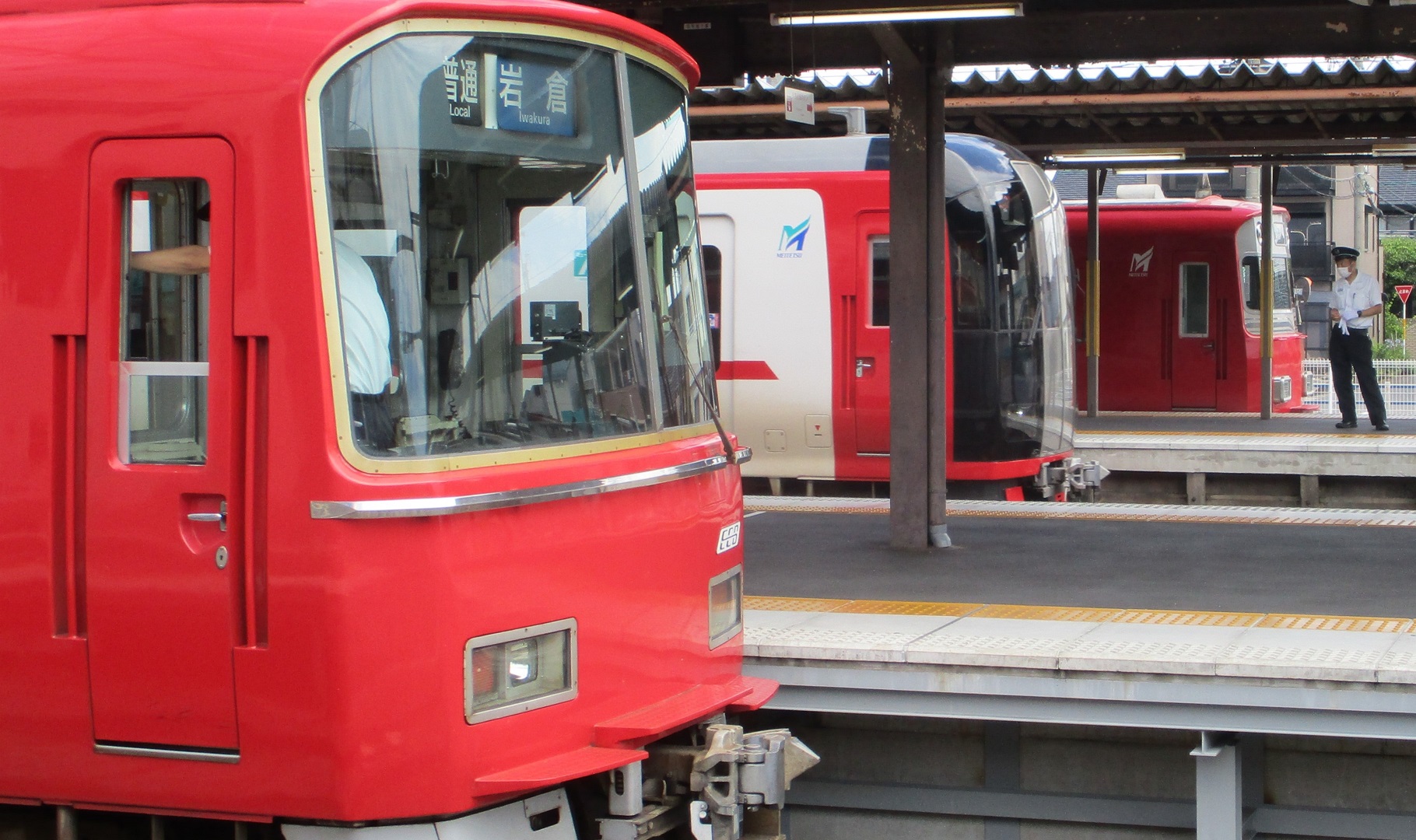2021.6.20 (16-1) しんあんじょう - 岩倉いきふつう、豊橋いき特急、東岡崎いきふつう 1820-1080