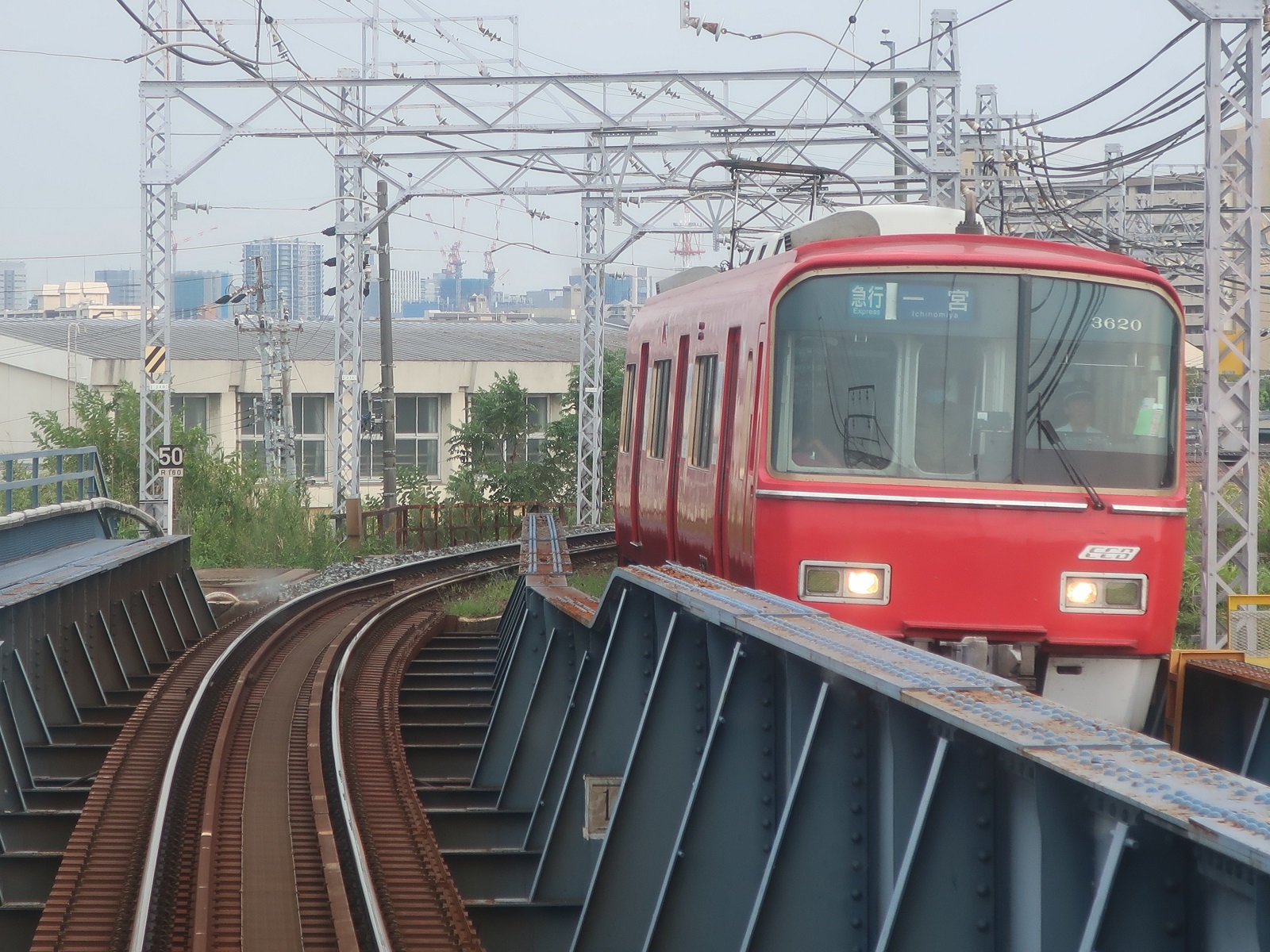2023.8.21 (69) 豊明いきふつう - 枇杷島鉄橋(一宮いき急行) 1600-1200