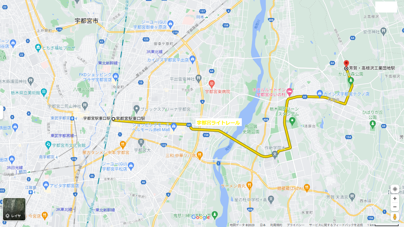 2023.8.26 宇都宮ライトレール路線図（あきひこ） 1350-760