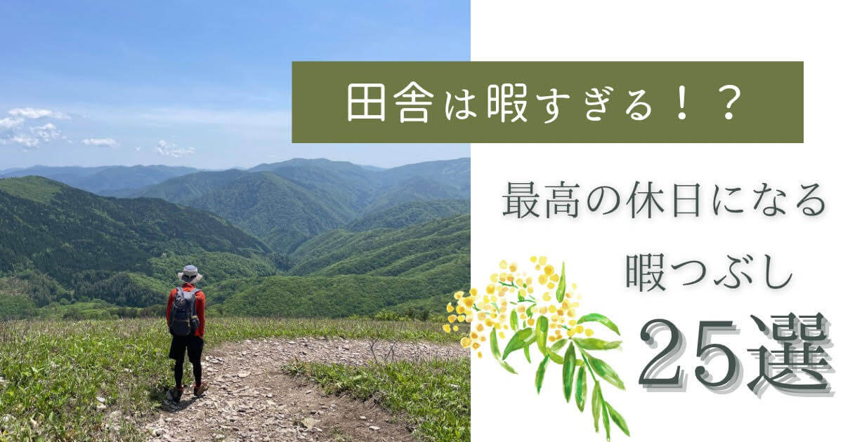 【暇すぎ】田舎はやることがない！最高の休日になる暇つぶし25選