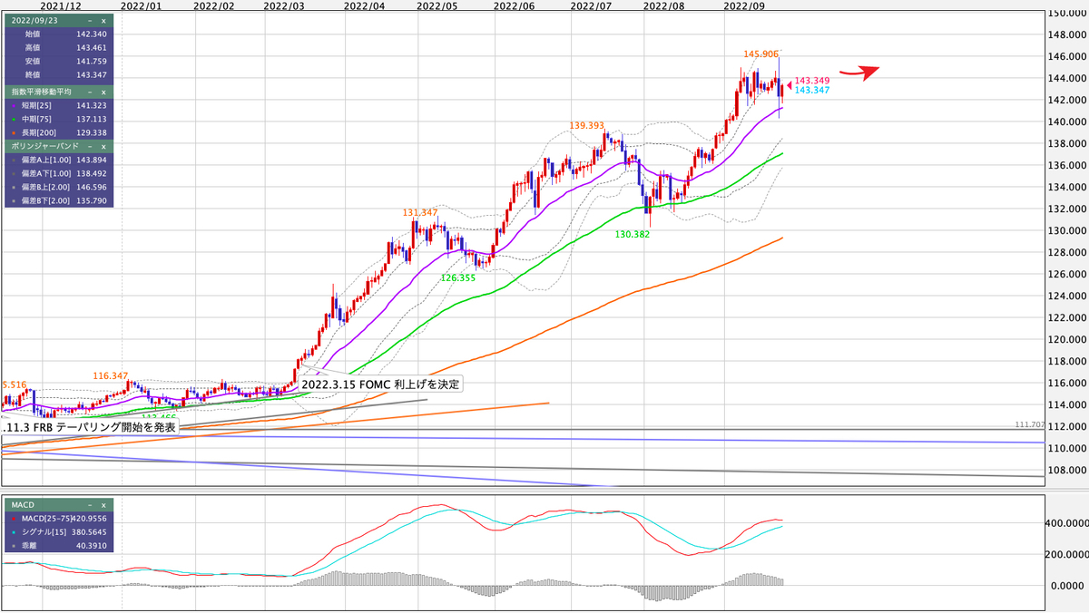 USD/JPY 日足の見通し