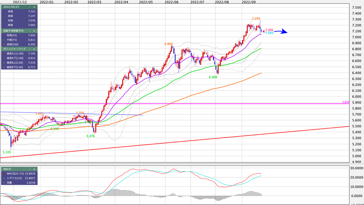 MXN/JPY 日足の見通し