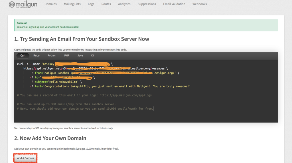 Valuedomainで取得したドメインを使い無料でメールアドレスを作成できるmailgunがすごい Make Local Happiness