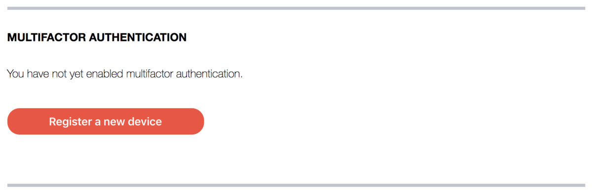2段階認証していない状態