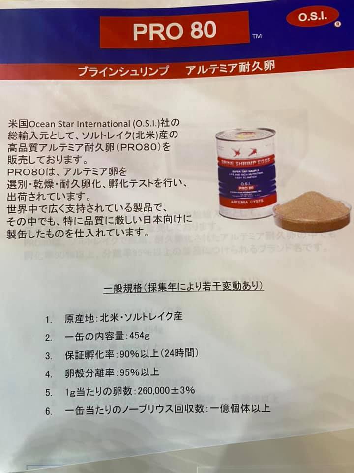 ブラインシュリンプ　未開封　1缶　オマケ付き ブラインシュリンプ 未開封 1缶 オマケ付き ブラインシュリンプ