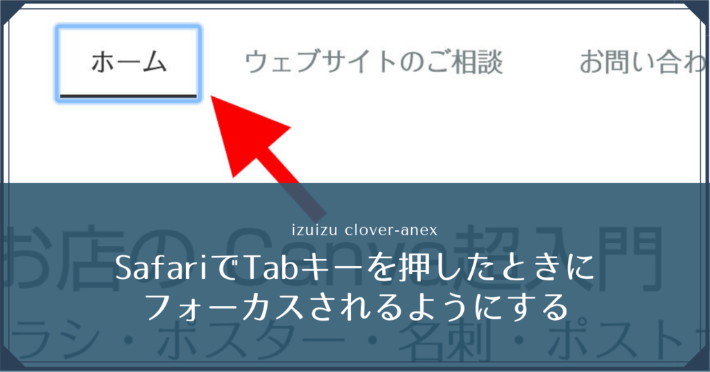 タイトル画像：フォーカスがあたっている画面の上にタイトル