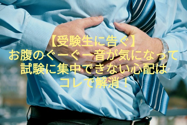 受験生に告ぐ お腹のぐーぐー音が気になって試験に集中できない心配はコレで解消 転んでもただでは起きない日常