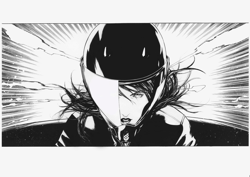 Midnight Rider バイクで走っている絵を描いてみました 作業机から