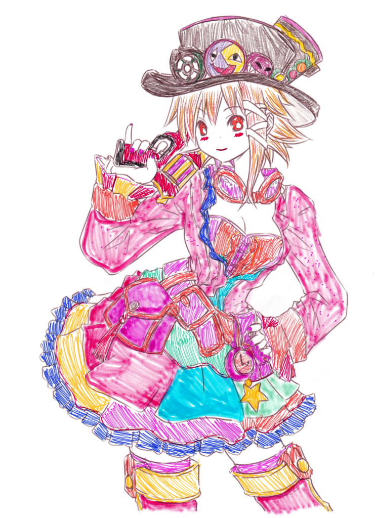 またまた企画にチャレンジしてみる！ スチームパンクのイラスト - 作業