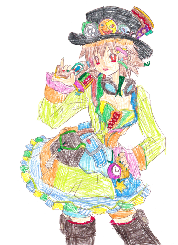 またまた企画にチャレンジしてみる！ スチームパンクのイラスト - 作業