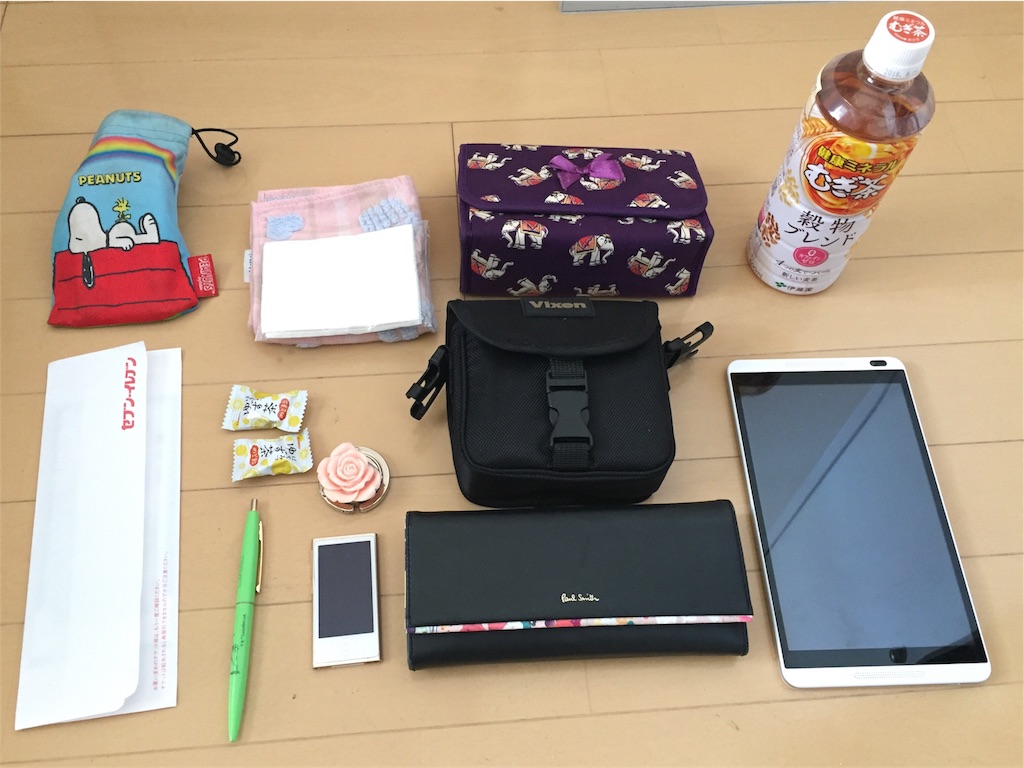 カバンの中身 舞台を見に行く日 好きな人や物が多過ぎて見放されてしまいそう