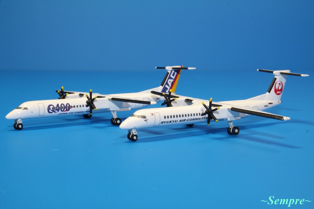 デアゴスティーニ JAC/RAC DHC8-Q400 JA81RC/JA841C 1/400スケール JAL
