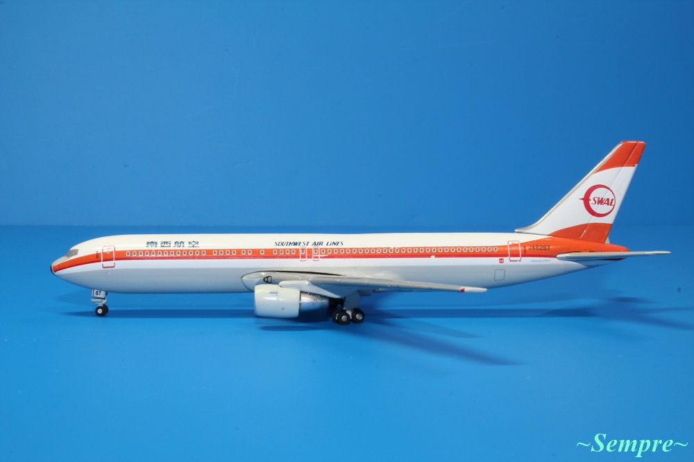 クロスウィング 1/200 B767-300 南西航空SWAL デアゴスティーニ SWAL(南西航空) B767-300 JA8267 1/400スケール JAL