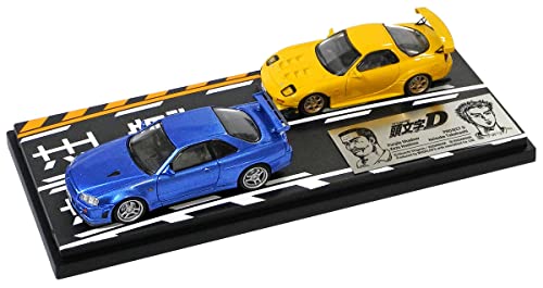 インターアライド(INTERALLIED) MODELER'S 1/64 頭文字D セットVol.8 高橋啓介 RX-7 (FD3S) & 星野好造 スカイラインGT-R (BNR34) 完成品 MD64208