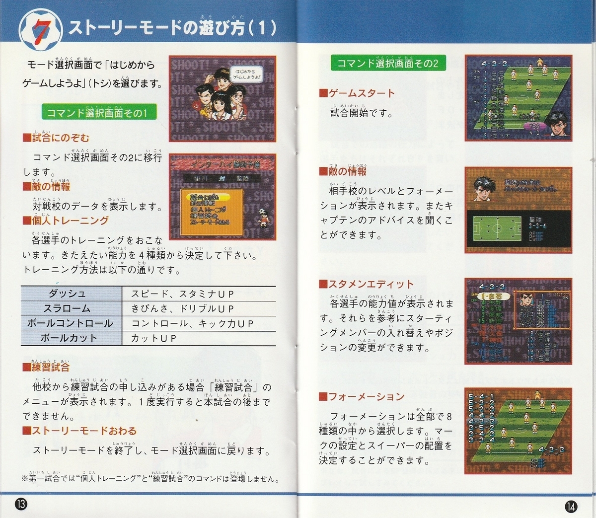 蒼き伝説シュート！』1994年／スーパーファミコン - レトロゲームの