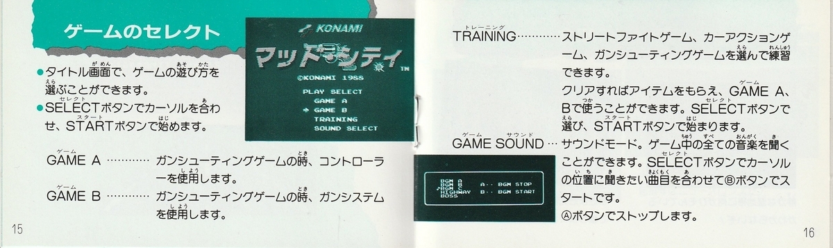 マッド・シティ』1988年／ファミコン - レトロゲームの説明書保管庫