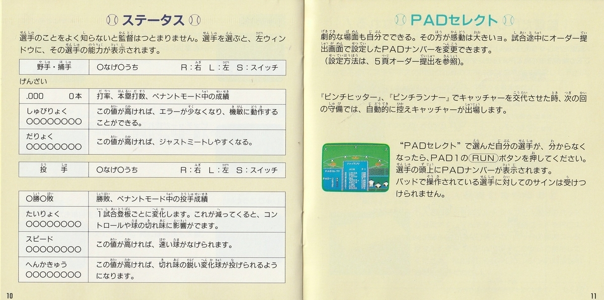 これがプロ野球'89』1989年／PCエンジン - レトロゲームの説明書