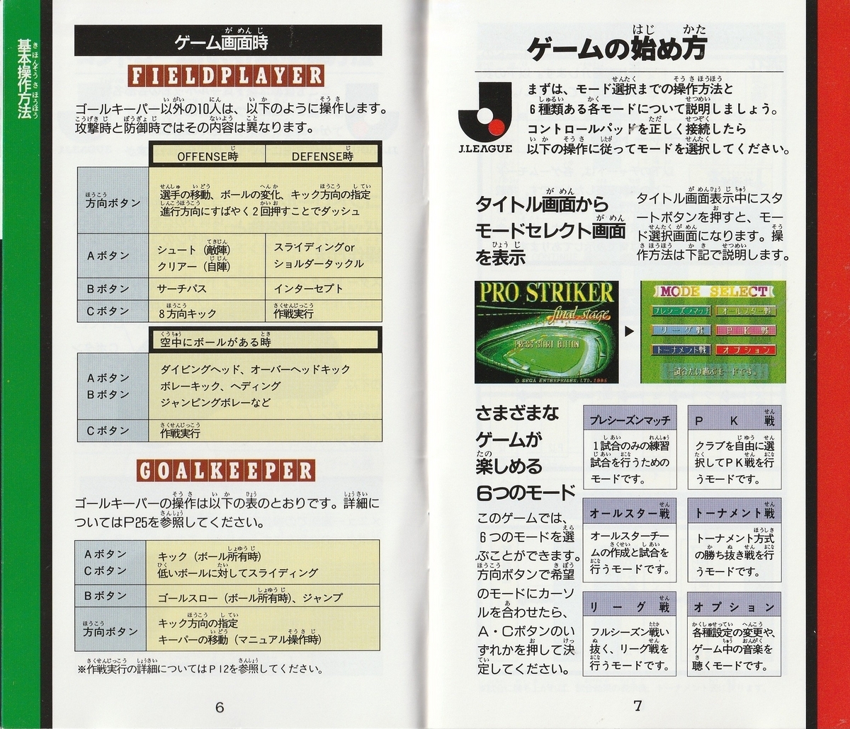 Jリーグプロストライカー ファイナルステージ』1995年/メガ Jリーグプロストライカー ファイナルステージ』1995年/メガ