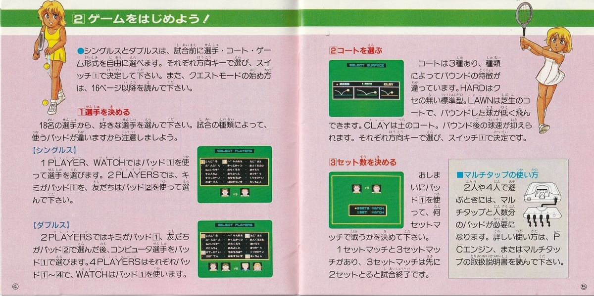 プロテニス ワールドコート』1988年／PCエンジン - レトロゲーム