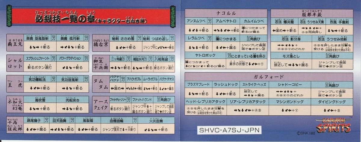 サムライスピリッツ』1994年／スーパーファミコン - レトロ