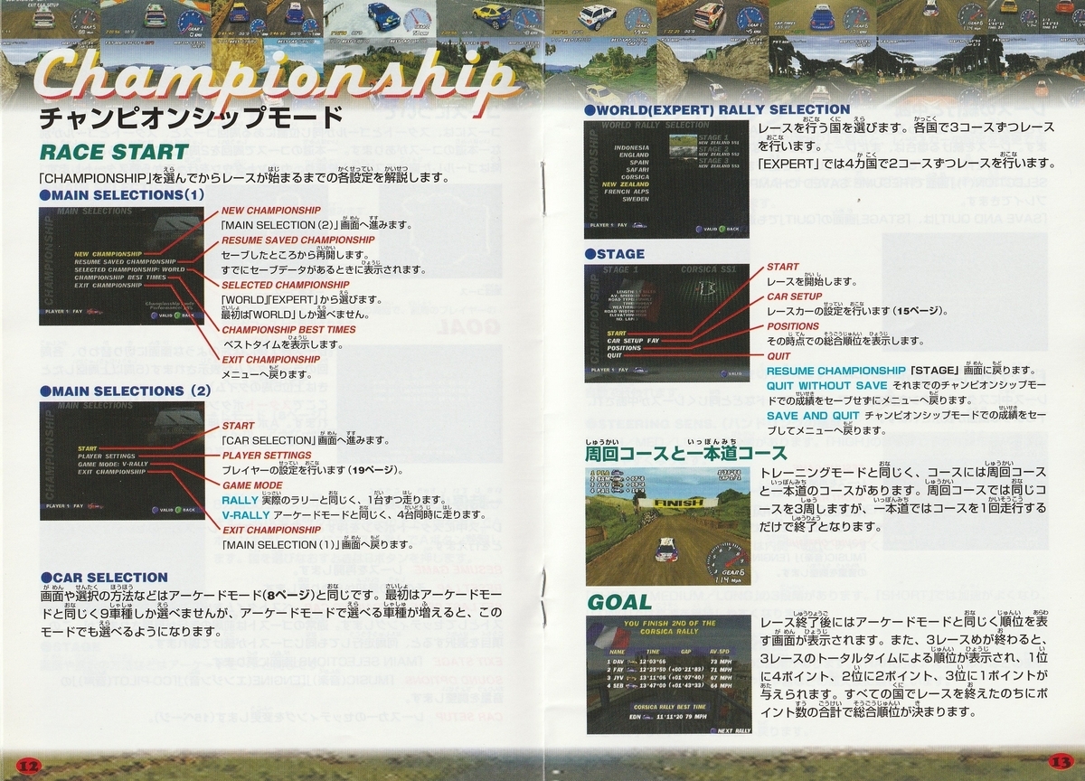 V-RALLY EDITION99』1999年／ニンテンドウ64 - レトロゲームの説明書保管庫