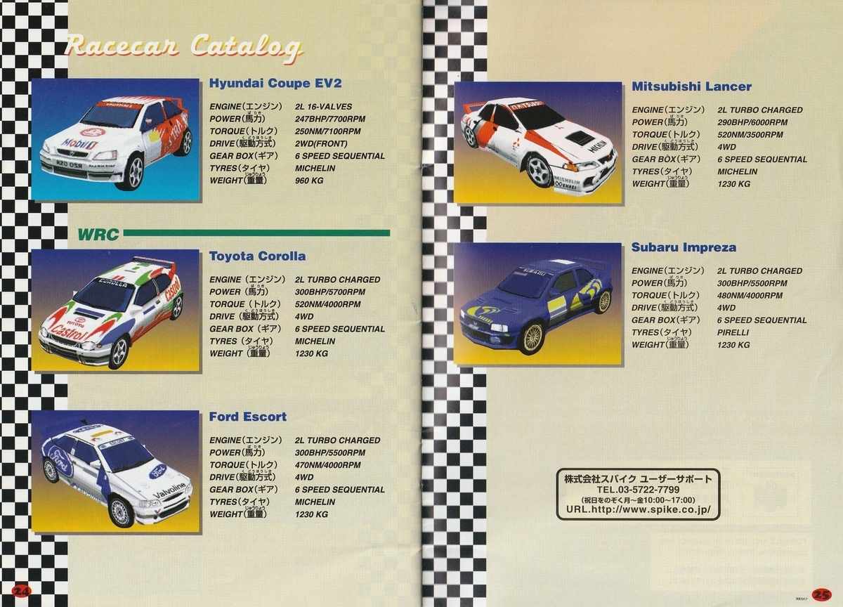 V-RALLY EDITION99』1999年／ニンテンドウ64 - レトロゲームの説明書保管庫