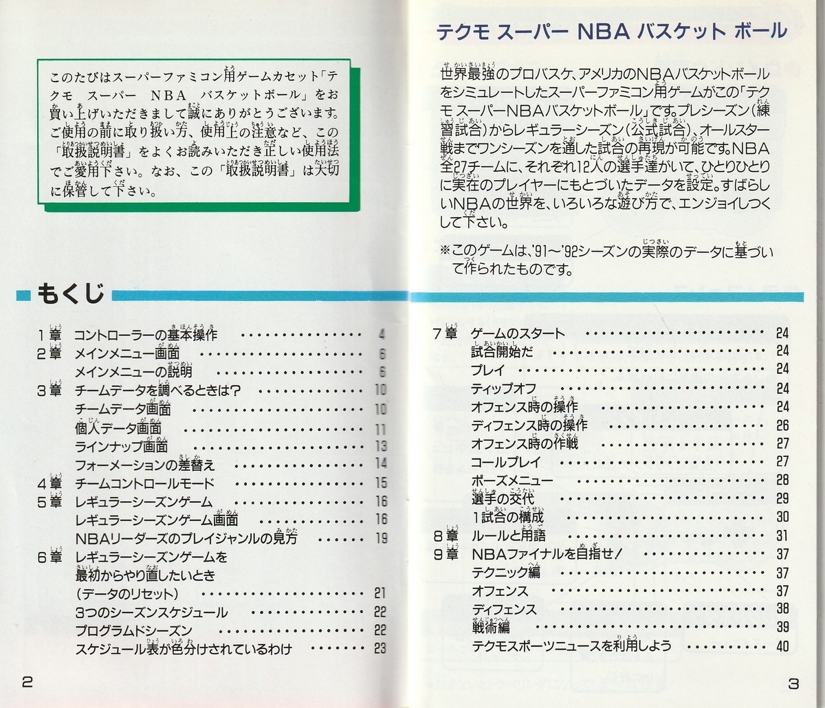 テクモスーパーNBAバスケットボール』1992年／スーパーファミコン
